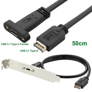 USB 3.1 Type-E To USB-C / Type-C Connector Front Panel Header 0.3m Low Profile Bracket