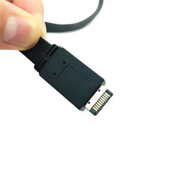 USB 3.1 Type-E To USB-C / Type-C Connector Front Panel Header 0.3m Low Profile Bracket