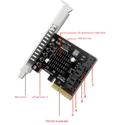 PCI-E To 5 SATA 3.0 Expansion Card(Full High Baffle)