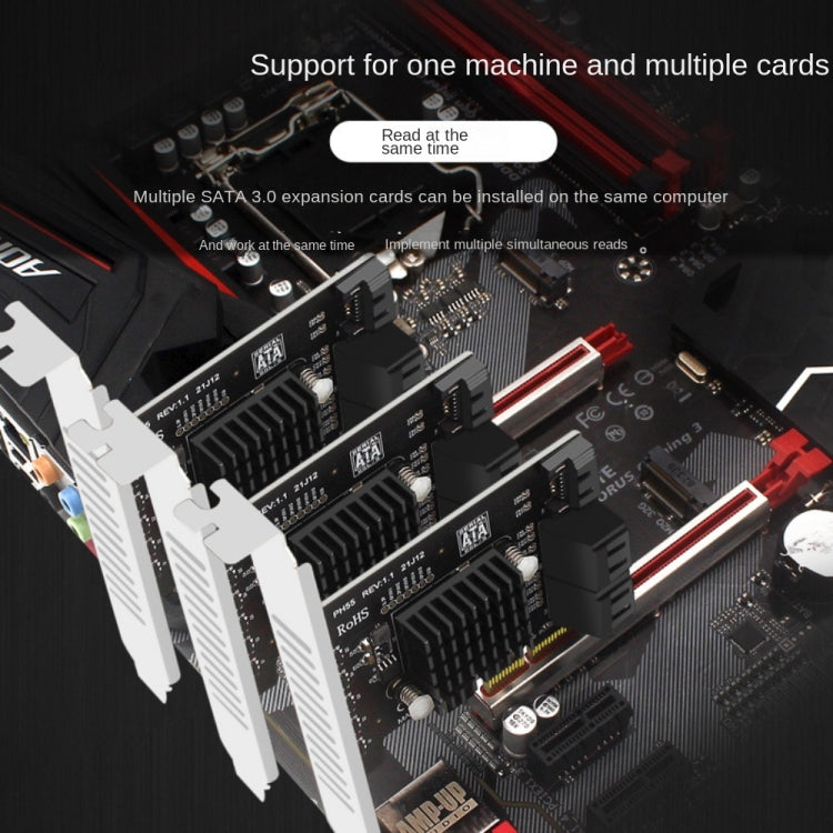 PCI-E To 5 SATA 3.0 Expansion Card(Full High Baffle)