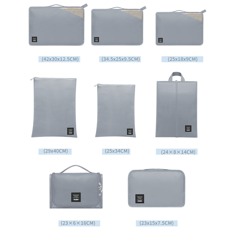 BUBM 8pcs/set Multifunctional Travel Suitcase Clothing Sorting Storage Bag(Grey) - Storage Bags by BUBM | Online Shopping South Africa | PMC Jewellery | Buy Now Pay Later Mobicred
