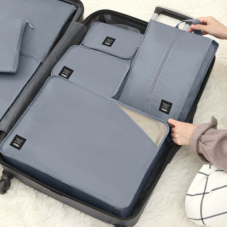BUBM 8pcs/set Multifunctional Travel Suitcase Clothing Sorting Storage Bag(Grey) - Storage Bags by BUBM | Online Shopping South Africa | PMC Jewellery | Buy Now Pay Later Mobicred