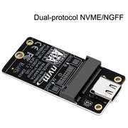 M.2 NVME Hard Disk Box Transfer Card RTL9210B Chip Type-C / USB-C USB3.1 Gen2 10Gbps(Black)