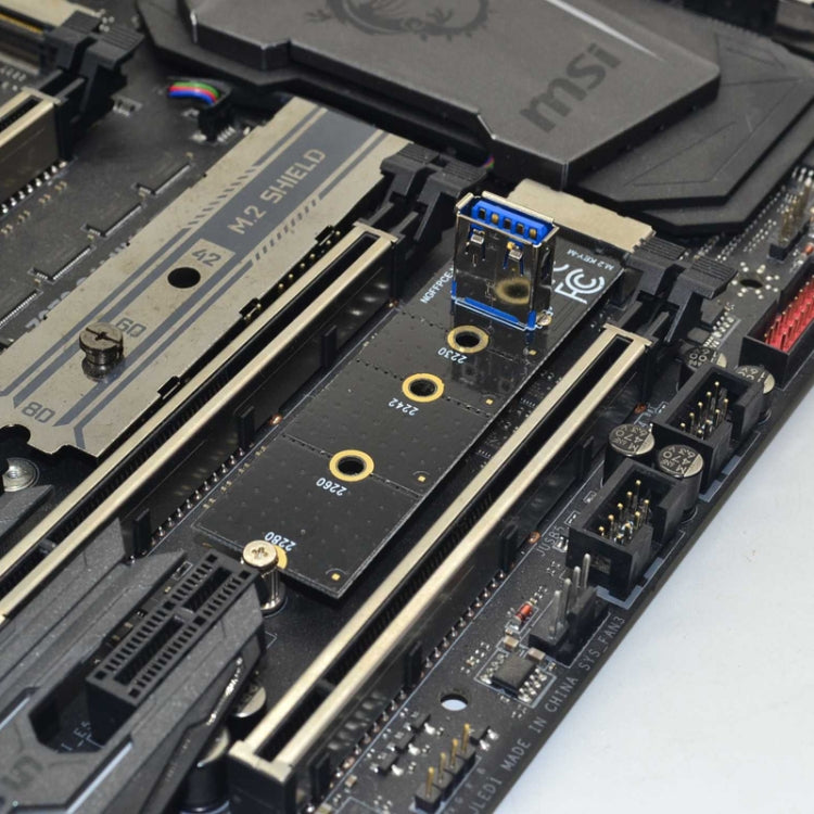 M.2 NVME To USB 3.0 PCI-E Expansion Card  Adapter for Graphics Card(Blackboard) - Add-on Cards by PMC TechLife | Online Shopping South Africa | PMC TechLife