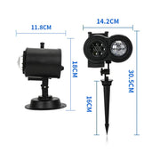 12 Cards UK Plug Color Card Pattern 9W Christmas Projection Light Remote Control Snow Light