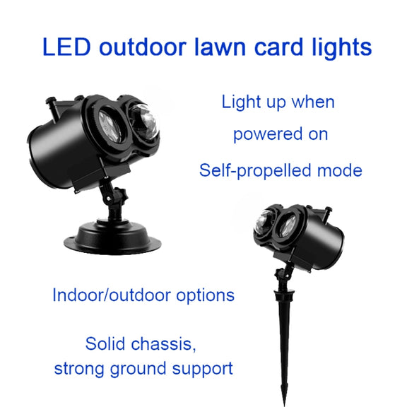 12 Cards US Plug Color Card Pattern 9W Christmas Projection Light Remote Control Snow Light