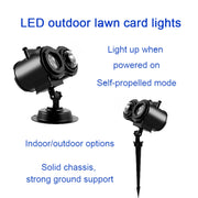 16 Cards UK Plug Color Card Pattern 9W Christmas Projection Light Remote Control Snow Light