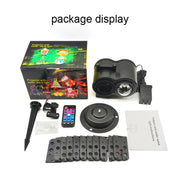 16 Cards UK Plug Not Easy To Fade Card Pattern 9W Double Cylinder Water Pattern Christmas Projection Light