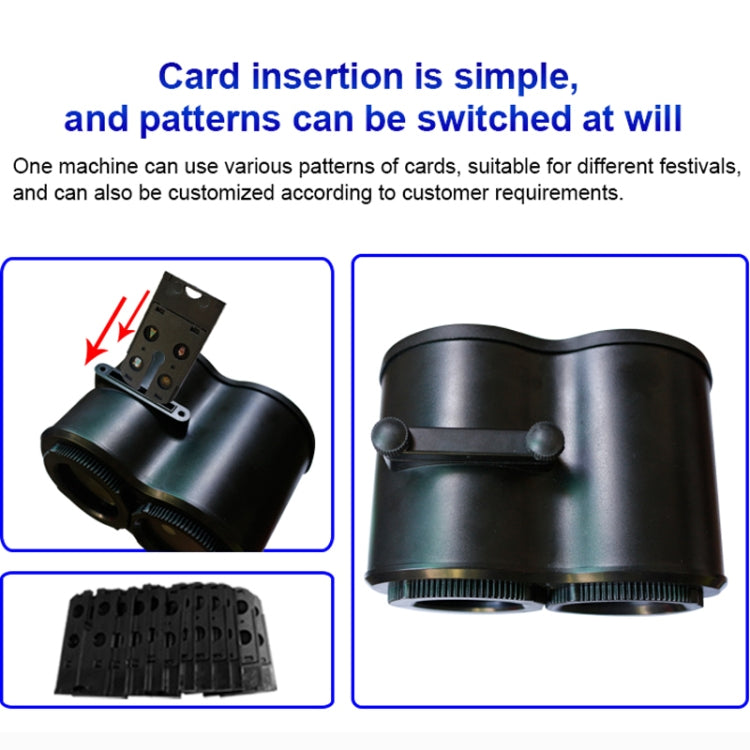 16 Cards UK Plug Not Easy To Fade Card Pattern 9W Double Cylinder Water Pattern Christmas Projection Light