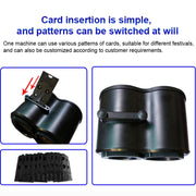 12 Cards EU Plug Not Easy To Fade Card Pattern 9W Double Cylinder Water Pattern Christmas Projection Light