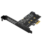 PCI-E to SATA3.0+M2 NGFF Expansion Card 6G Hard Disk Transfer Card(Black)