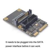 Mini PCI-E To USB3.2 GEN1 Front 19Pin 2 Ports Transfer Card Supports Half High S 4PIN Electric Point