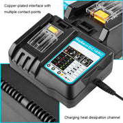 For Makit DC18RA / DC18RC 14.4V-18V Cordless Power Tool Battery Charger(US Plug)