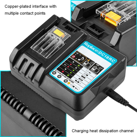For Makit DC18RA / DC18RC 14.4V-18V Cordless Power Tool Battery Charger(US Plug)