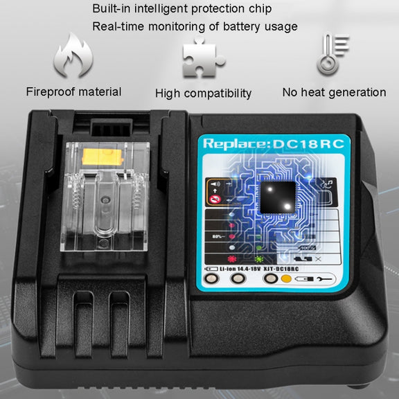 For Makit DC18RA / DC18RC 14.4V-18V Cordless Power Tool Battery Charger(UK Plug)