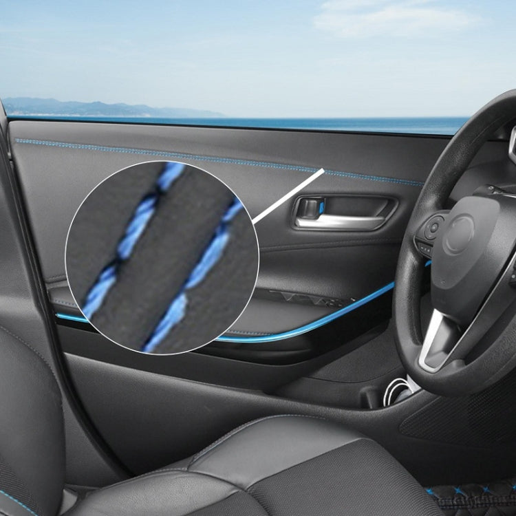 8m Car Center Console Interior Modification Leather Gap Strip(Black Blue) - Car Interior Mouldings by PMC TechLife | Online Shopping South Africa | PMC TechLife | Buy Now Pay Later Mobicred