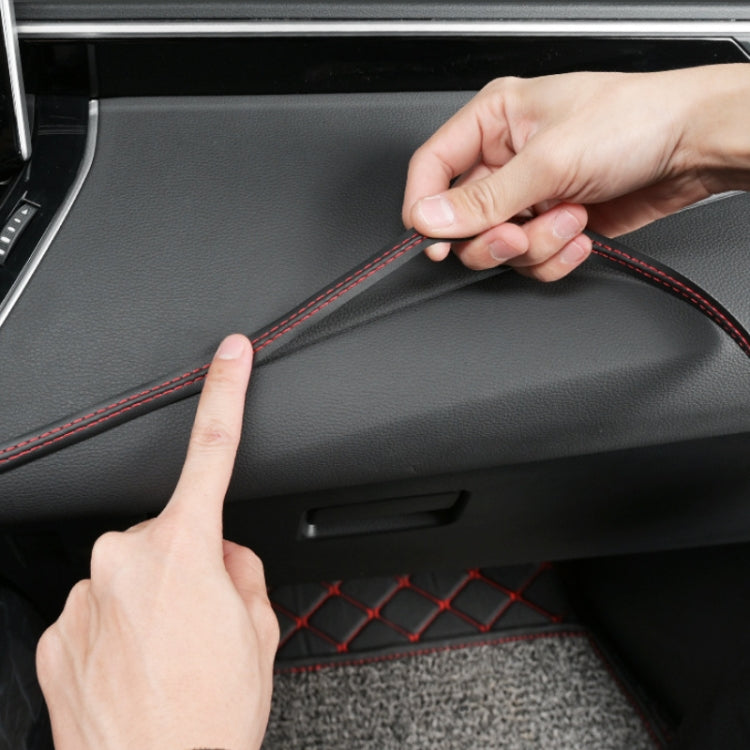 8m Car Center Console Interior Modification Leather Gap Strip(Black Blue)
