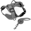 Pet Vest Harness + Traction Rope Set Reflective Breathable Dog Cat Harness, Size: XL(Gray) - Leashes by PMC TechLife | Online Shopping South Africa | PMC TechLife
