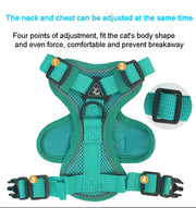 Pet Vest Harness + Traction Rope Set Reflective Breathable Dog Cat Harness, Size: XL(Red)