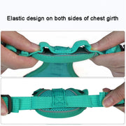 Pet Vest Harness + Traction Rope Set Reflective Breathable Dog Cat Harness, Size: L(Coffee)