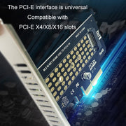 5pcs NVME Transfer Card M.2 To PCIE3.0/4.0 Full Speed X4 Expansion Card, Style: Half Height