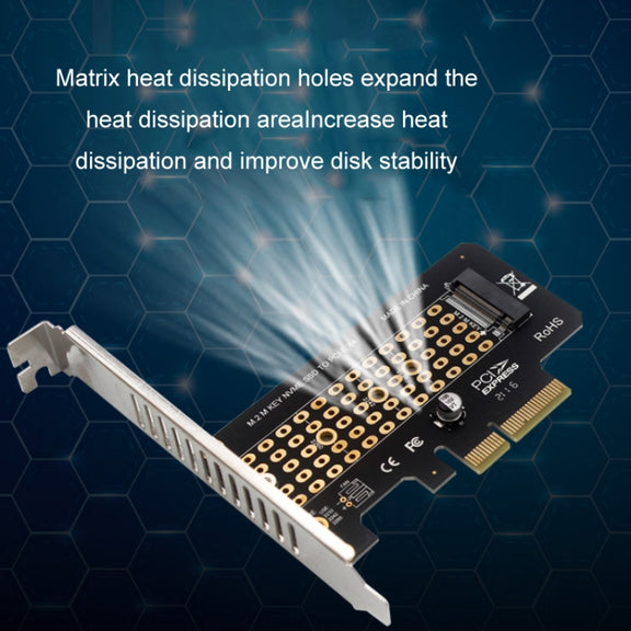 5pcs NVME Transfer Card M.2 To PCIE3.0/4.0 Full Speed X4 Expansion Card, Style: Full Height