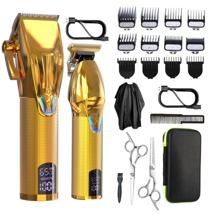 Men Electric Haircutting Tools Set Sculpting Electric Clipper(Gold) - free shipping - PMC TechLife - Order now!