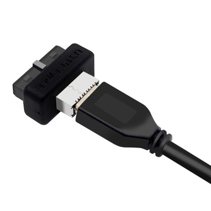 2pcs Mainboard USB3 19P/20P to TYPE-E Adapter Chassis Front TYPE-C/USB-C Plug Port(Black) - Cable & Adapters by PMC Jewellery | Online Shopping South Africa | PMC Jewellery | Buy Now Pay Later Mobicred