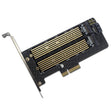 M.2 NVME NGFF SSD To PCIE SATA Dual Disk Conversion Expansion Card Supports MKEY BKEY Wiring(Black) - Add-on Cards by PMC TechLife | Online Shopping South Africa | PMC TechLife