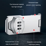 Screw Installation Cabinet Door Combination Lock Anti-Theft Drawer Lock, Style: Two Hole 3 inch Black