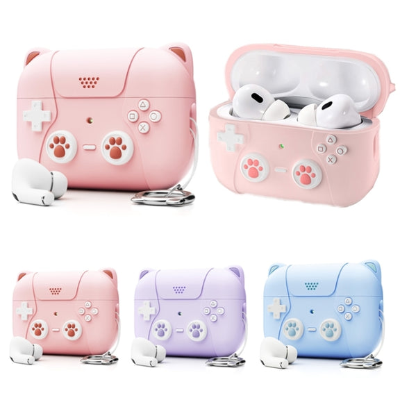 For AirPods 3 Earphone Silicone Protective Case Cat Claw Cover(Light Blue)