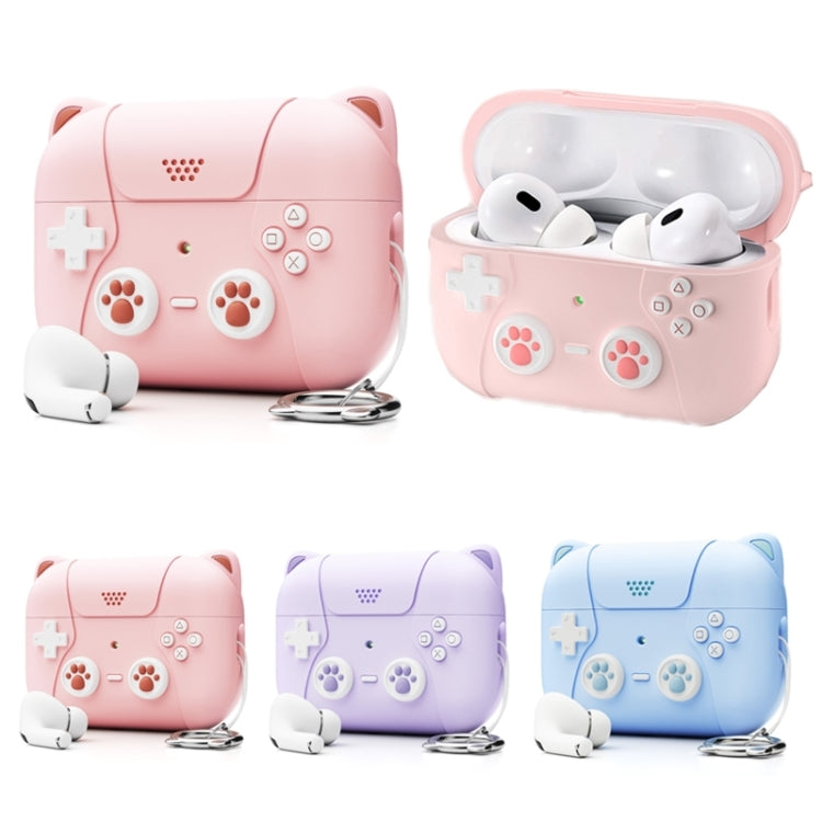 For AirPods 3 Earphone Silicone Protective Case Cat Claw Cover(Light Blue)