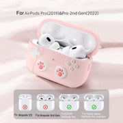 For AirPods 3 Earphone Silicone Protective Case Cat Claw Cover(Light Blue)