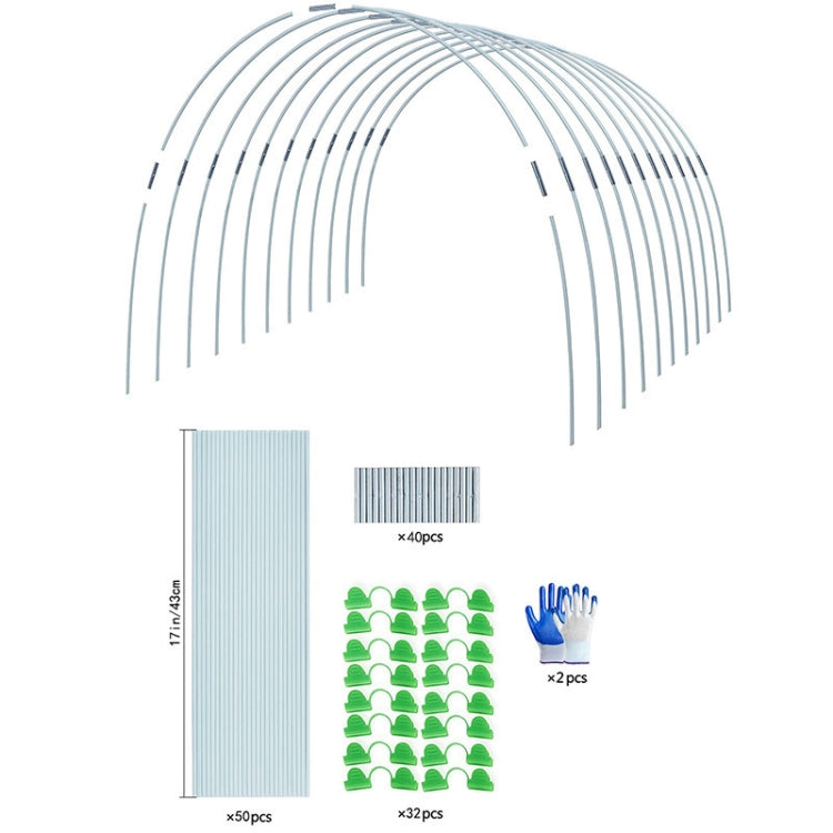 Garden Arch Greenhouse Hoops Rustproof Steel Tunnel Hoop Frame Plant Support, Speci: M  4 Rods 12 Arches - Plant Support & Care by PMC TechLife | Online Shopping South Africa | PMC TechLife