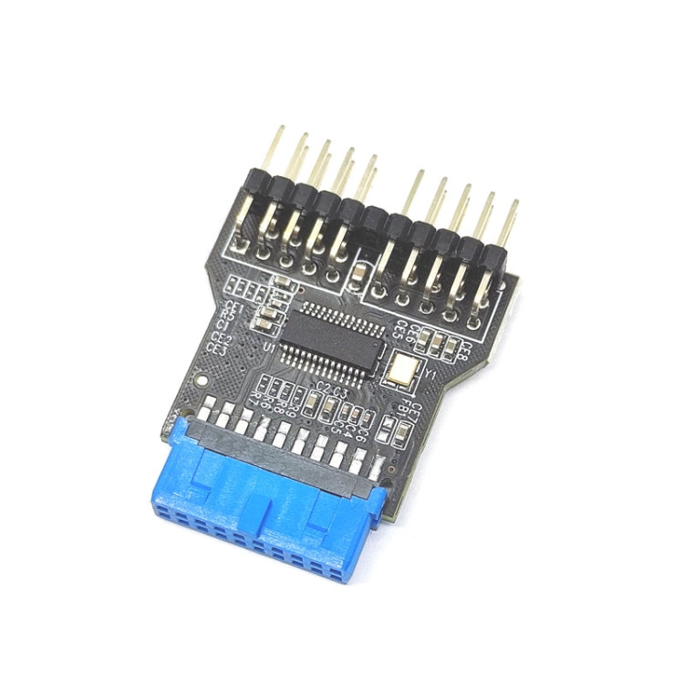 USB3.0 19Pin to Dual 9Pin Connectors Header Female 1 to 2 Male Board 9-Pin USB 2.0 HUB - USB 2.0 HUB by PMC TechLife | Online Shopping South Africa | PMC TechLife