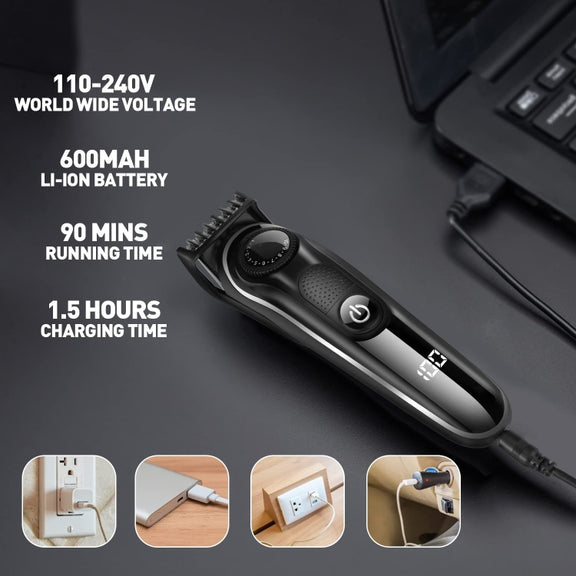 5 In 1 Men Multi-functional Haircut Carving Electric Shaver Reciprocating Shaver Set With Storage Bag