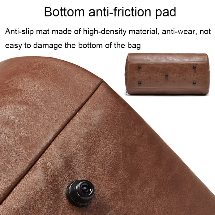Waterproof Travel Suit Storage Bag Large-capacity Hand-held Crossbody Luggage Bag(Brown) - Travel Bags by PMC TechLife | Online Shopping South Africa | PMC TechLife