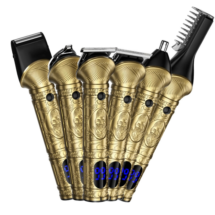 6 In 1 Men Multi-Functional Clipper Metal Body Hair Cutting(Bronze) - Hair Trimmer by PMC TechLife | Online Shopping South Africa | PMC TechLife | Buy Now Pay Later Mobicred
