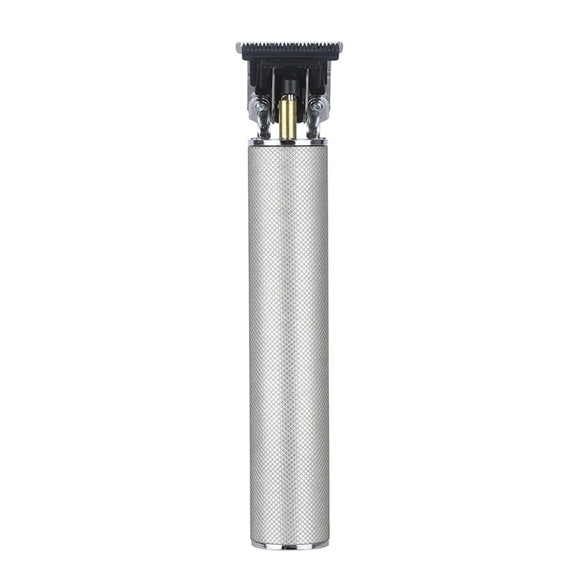Hollow T-shape Ceramic Cutter Head USB Charging Engraving Electric Hair Clipper, Color: Silver