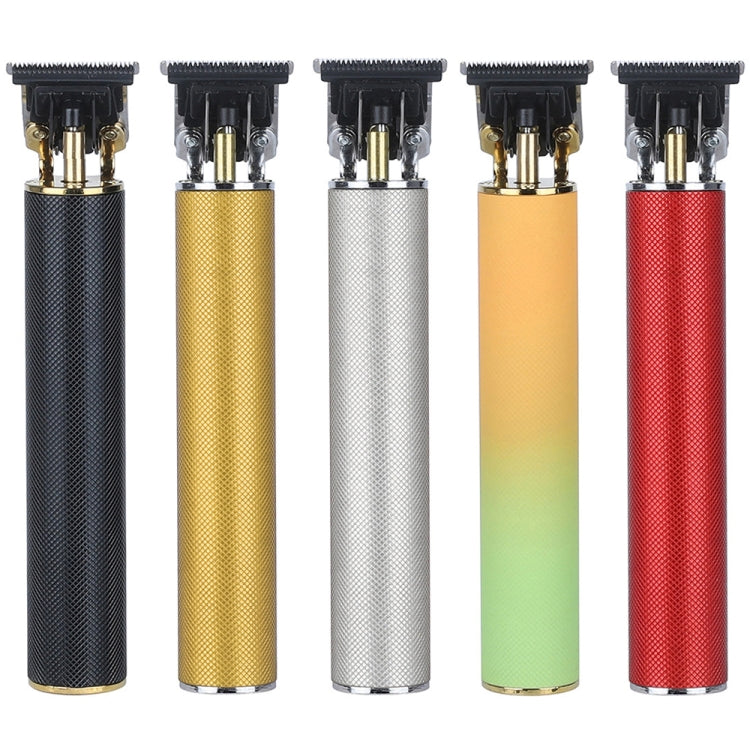 Hollow T-shape Ceramic Cutter Head USB Charging Engraving Electric Hair Clipper, Color: Silver