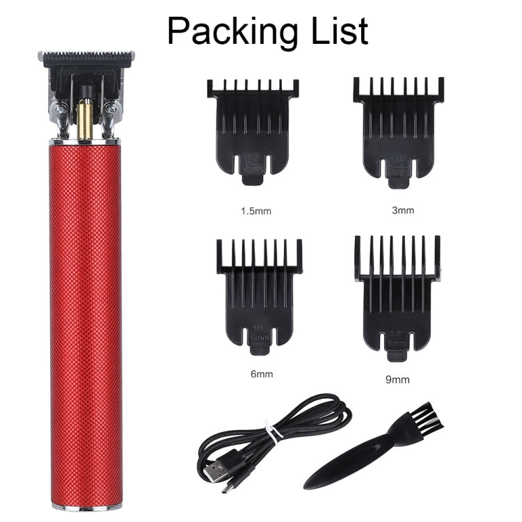 Hollow T-shape Ceramic Cutter Head USB Charging Engraving Electric Hair Clipper, Color: Silver - free shipping - PMC TechLife - Order now!