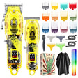 Haircutter Set Transparent Body Oil Head Electric Hair Clipper Men Home Electric Pusher(Earl Yellow) - free shipping - PMC TechLife - Order now!