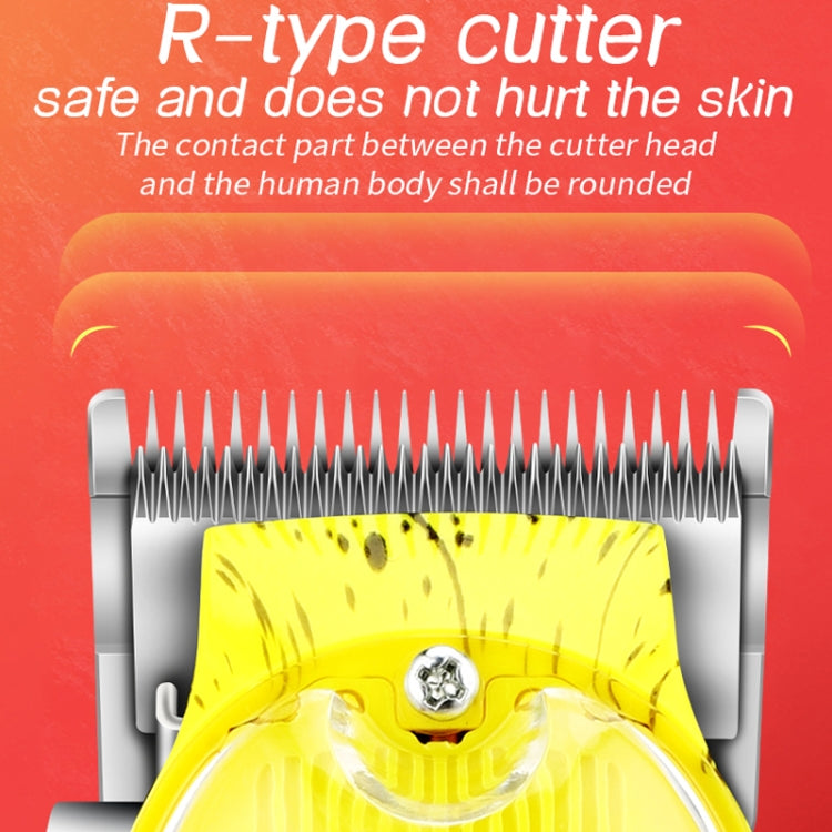 Haircutter Set Transparent Body Oil Head Electric Hair Clipper Men Home Electric Pusher(Scissors Green)