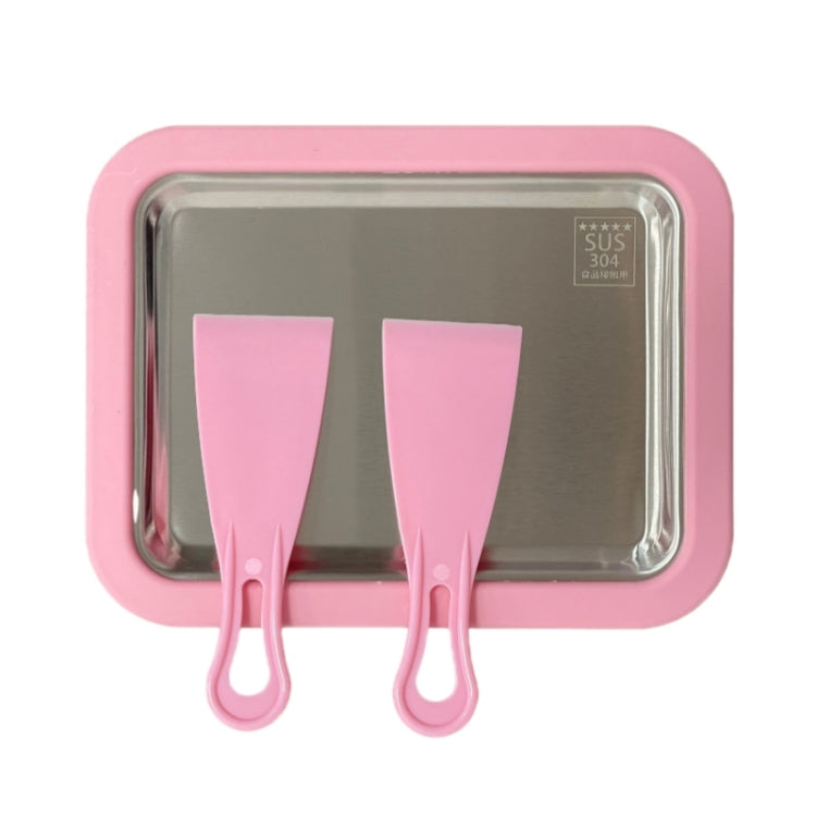 Mini Household Fried Yogurt Machine Children Homemade DIY Fried Ice Tray, Color: Stainless Steel Pink 22.5x17.5cm - free shipping - PMC TechLife - Order now!