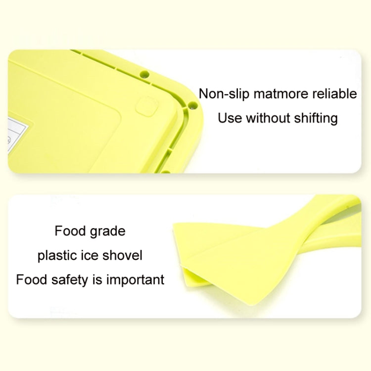 Mini Household Fried Yogurt Machine Children Homemade DIY Fried Ice Tray, Color: Stainless Steel Pink 22.5x17.5cm