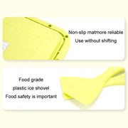 Mini Household Fried Yogurt Machine Children Homemade DIY Fried Ice Tray, Color: Aluminum Alloy White 22.5x17.5cm