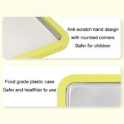 Mini Household Fried Yogurt Machine Children Homemade DIY Fried Ice Tray, Color: Aluminum Alloy White 22.5x17.5cm