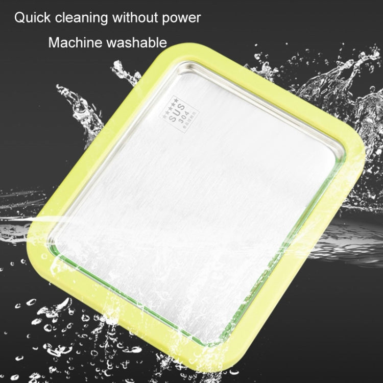 Mini Household Fried Yogurt Machine Children Homemade DIY Fried Ice Tray, Color: Stainless Steel Green 26x21cm