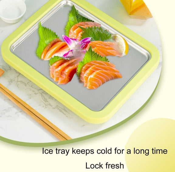 Mini Household Fried Yogurt Machine Children Homemade DIY Fried Ice Tray, Color: Stainless Steel Pink 22.5x17.5cm
