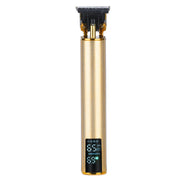 USB Rechargeable Digital Display Engraving Ceramic Knife Electric Hair Clipper(Digital Display Gold)